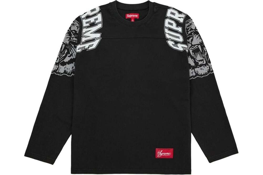 SUPREME Mascot L/S Football Top Size M Black